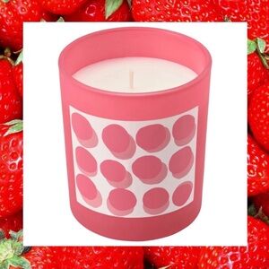 Retired IKEA Pink Dot Pattern Strawberry Scented Candle